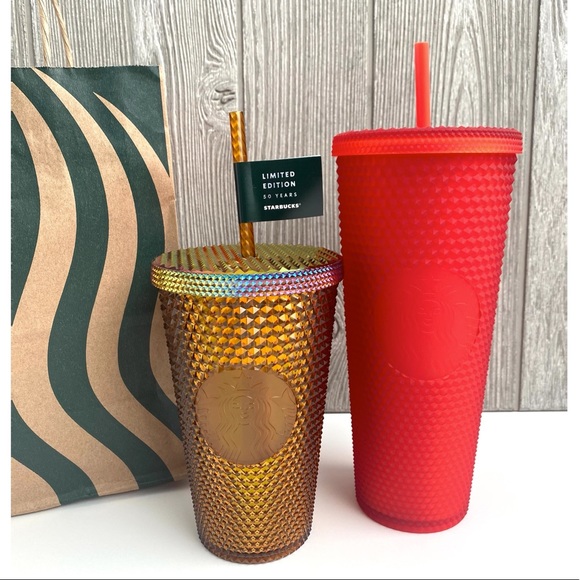Starbucks anniversary studded tumbler bundle NEW!!